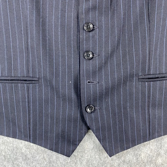 Banana Republic Waistcoat Medium Cashmere‎ Merino Wool Blend Striped Vintage Y2K - Picture 2 of 10